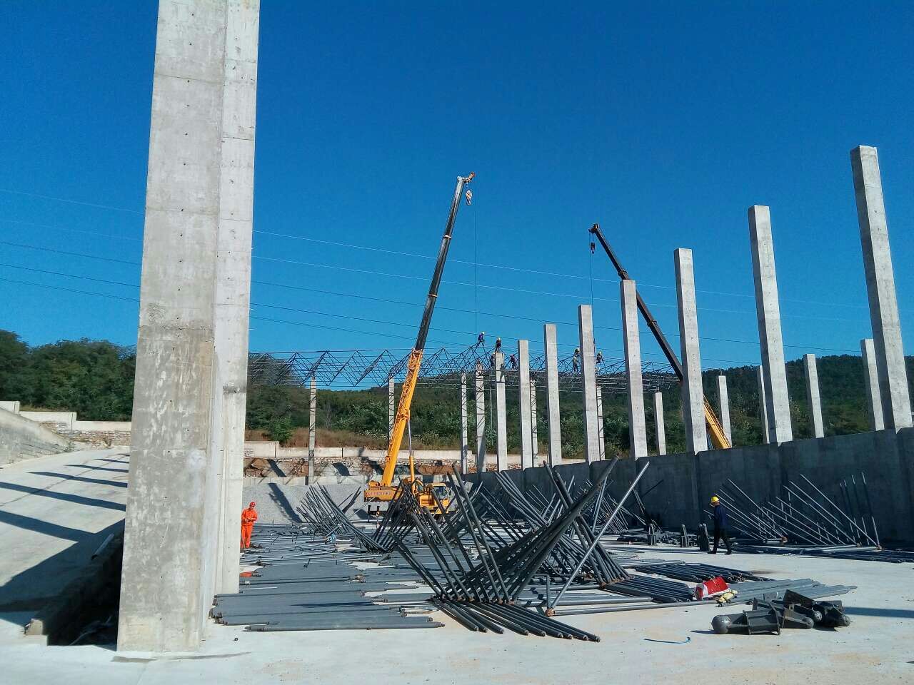 那曲搅拌站网架